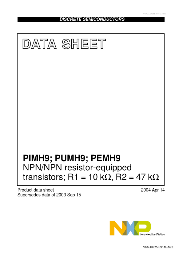 PUMH9 NXP Semiconductors