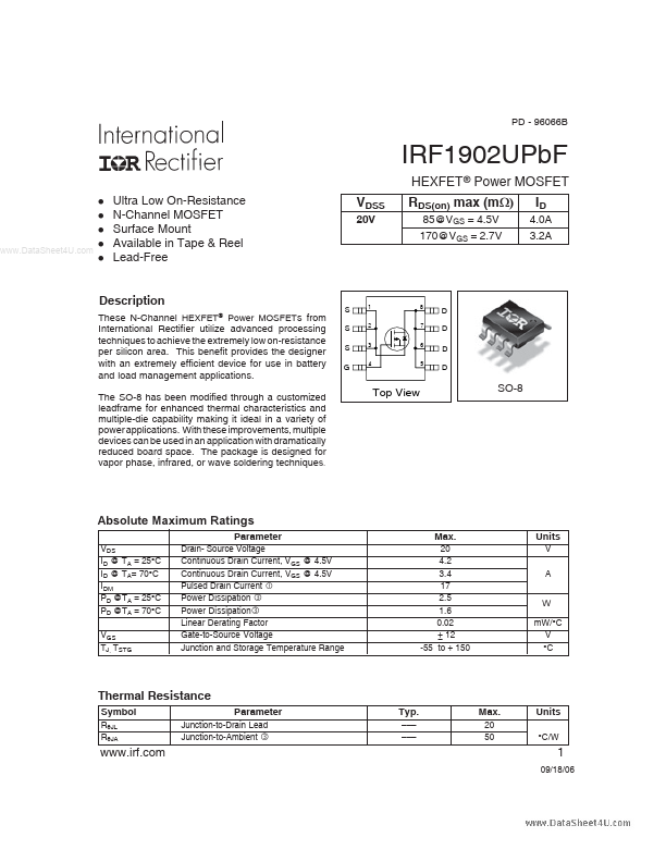 IRF1902UPBF International Rectifier