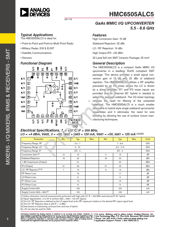 HMC6505ALC5 Analog Devices