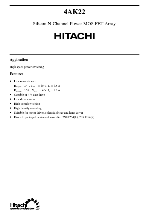 4AK22 Hitachi Semiconductor