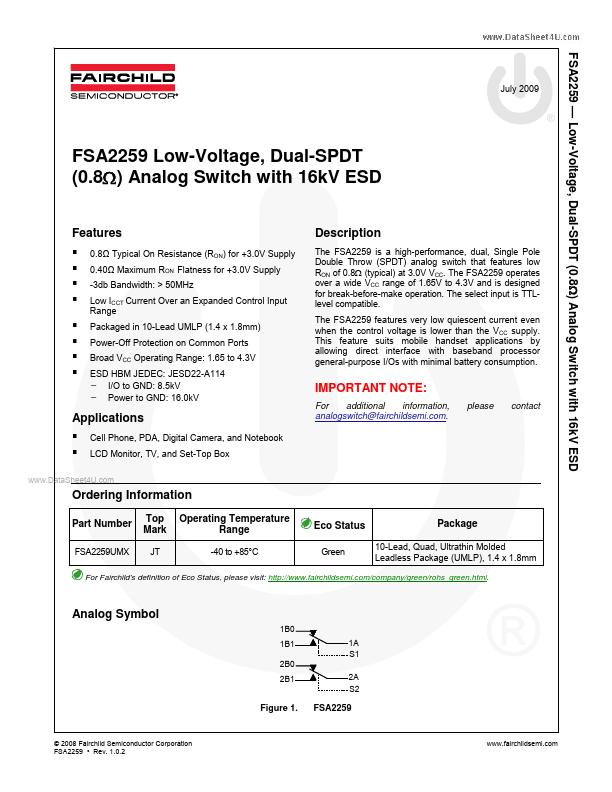 FSA2259 Fairchild Semiconductor