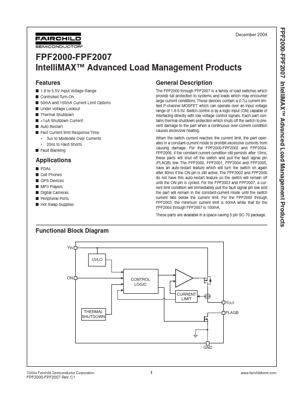 FPF2003 Fairchild Semiconductor