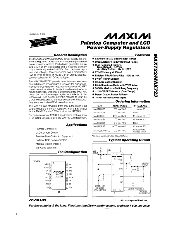 MAX722 Maxim