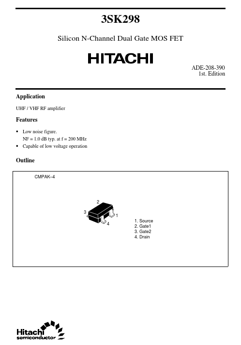 3SK298 Hitachi Semiconductor