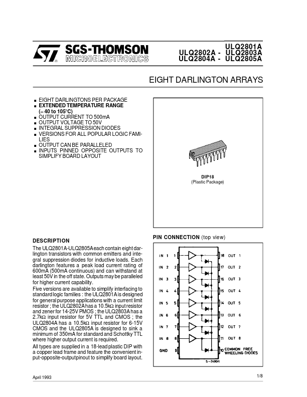 ULQ2803A STMicroelectronics