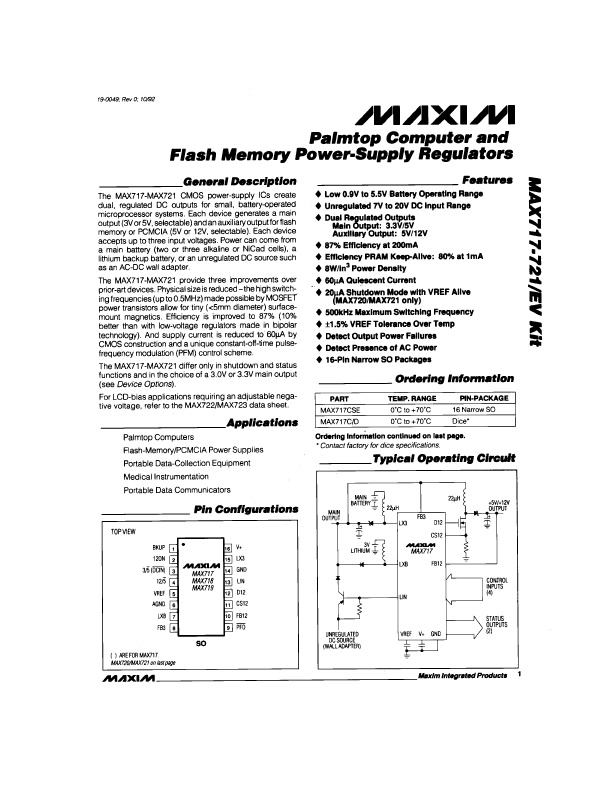 MAX718 Maxim Integrated Products