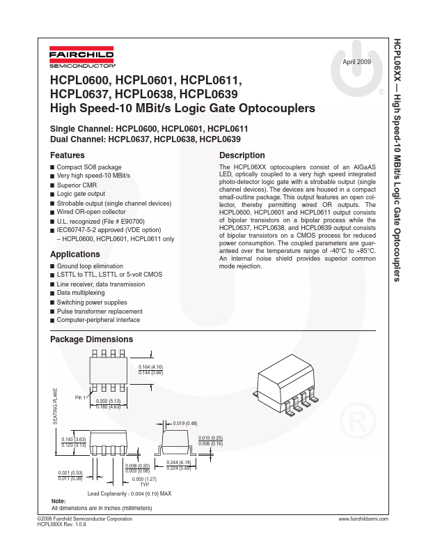 HCPL0639 Fairchild Semiconductor