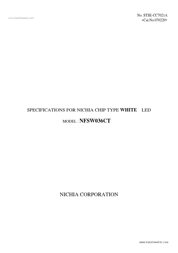 NFSW036CT NICHIA CORPORATION