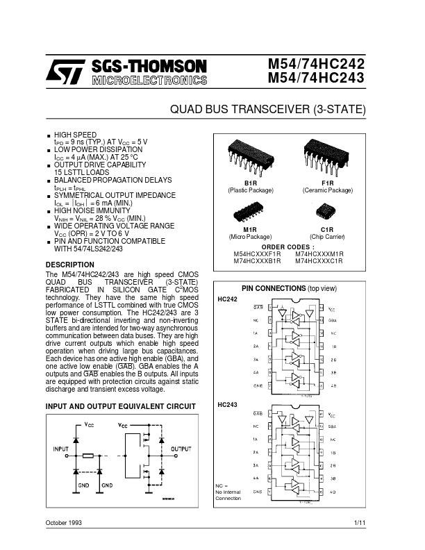 M74HC243 ST Microelectronics