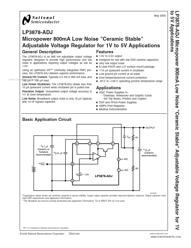 LP3878-ADJ National Semiconductor