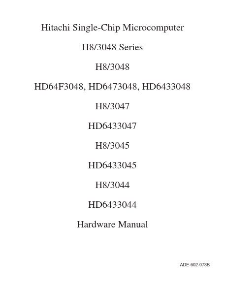 HD6433048 Hitachi Semiconductor