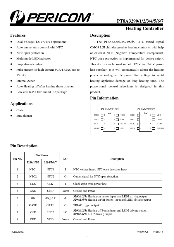PT8A3294 Pericom Semiconductor