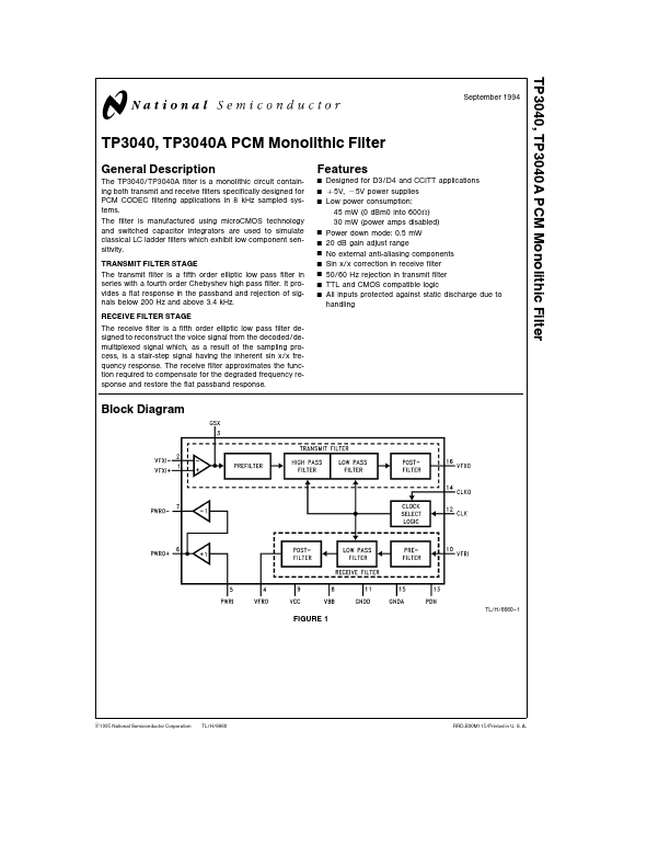 TP3040A National Semiconductor