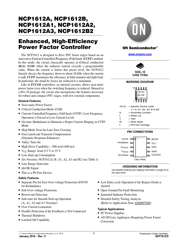 NCP1612B ON Semiconductor