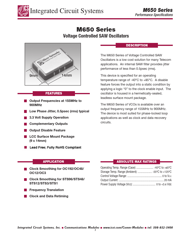 M650 Integrated Circuit Solution Inc