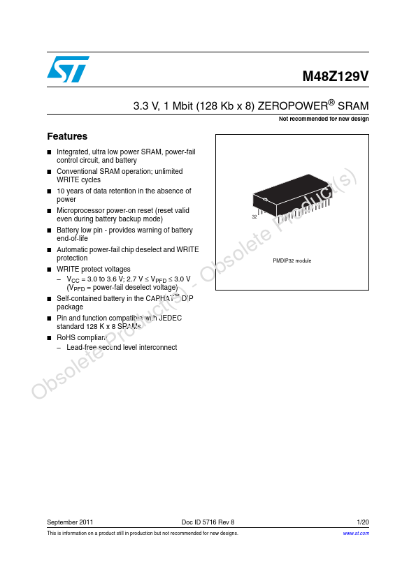M48Z129V ST Microelectronics