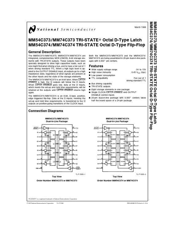 MM54C373 National Semiconductor