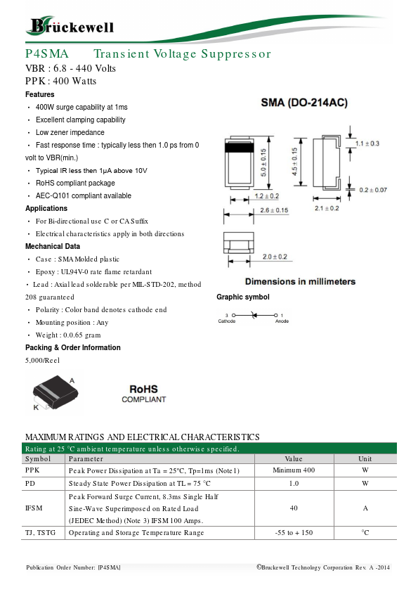 P4SMA350A Bruckewell