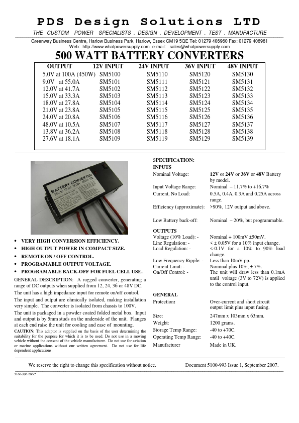 SM5128 PDS Design Solutions