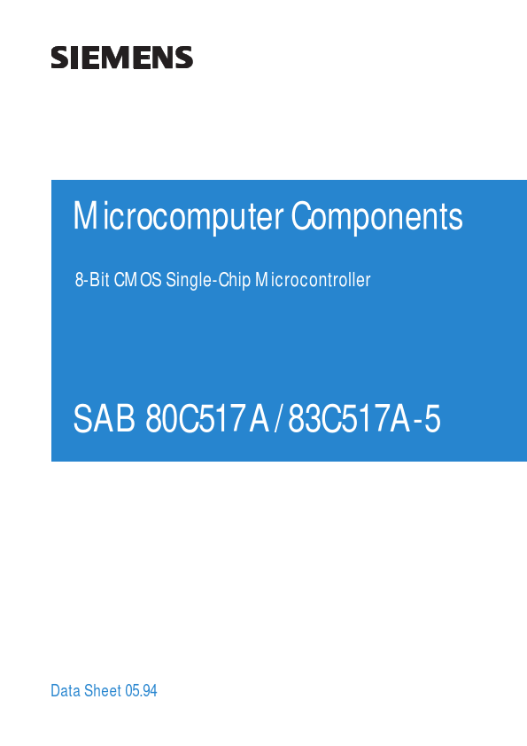 SAB80C517A Siemens Semiconductor Group