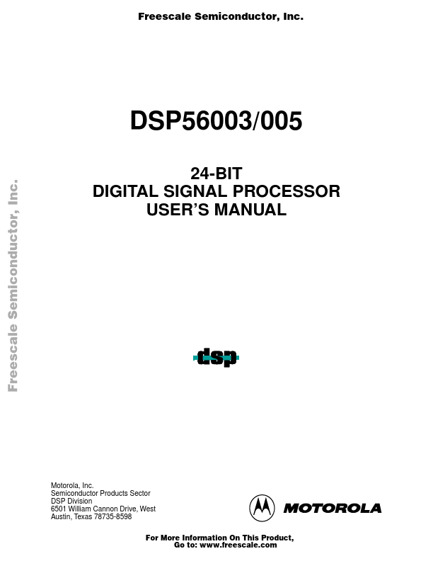 DSP56003 Freescale Semiconductor