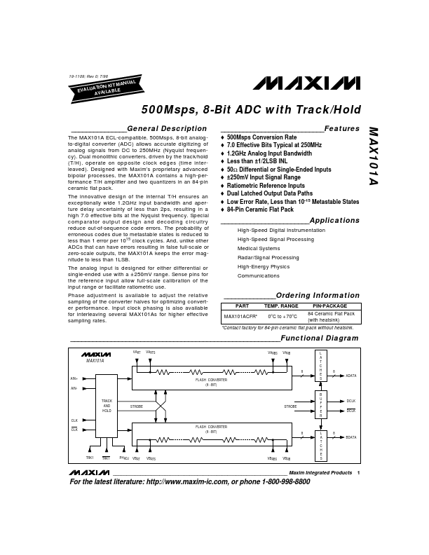 MAX101 Maxim