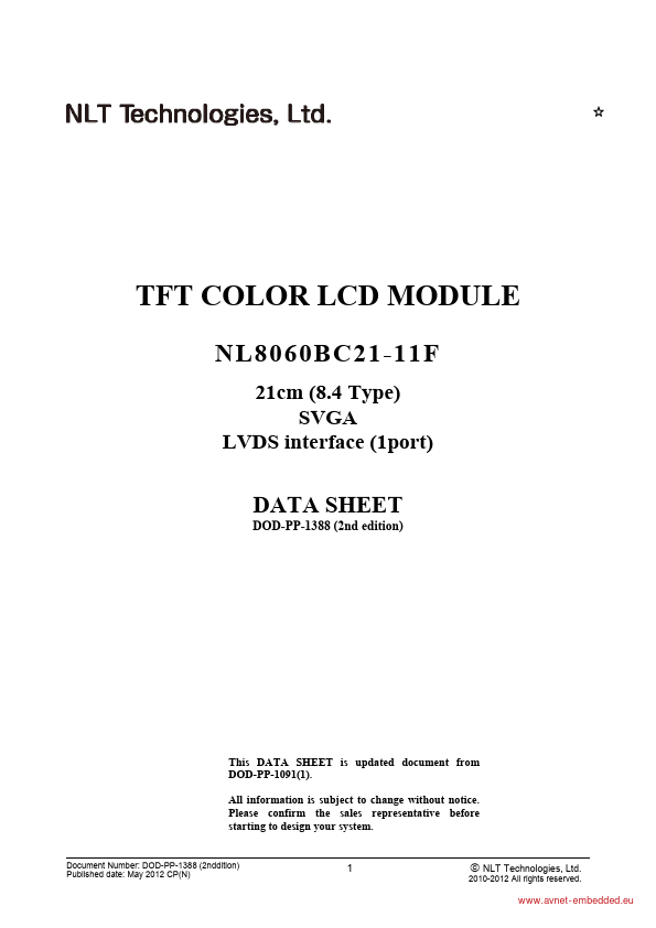 NL8060BC21-11F NLT