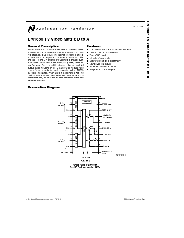 LM1886 National Semiconductor