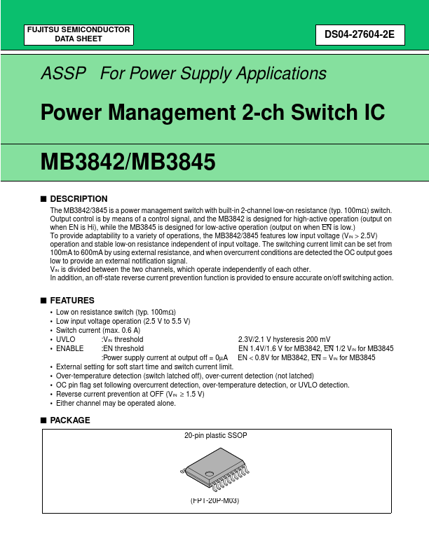 MB3845 Fujitsu Media Devices