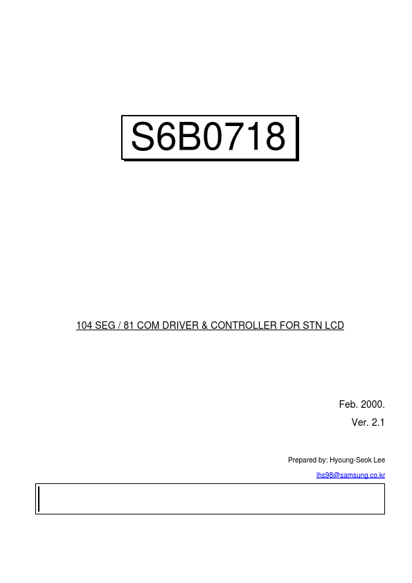 S6B0718 Samsung semiconductor