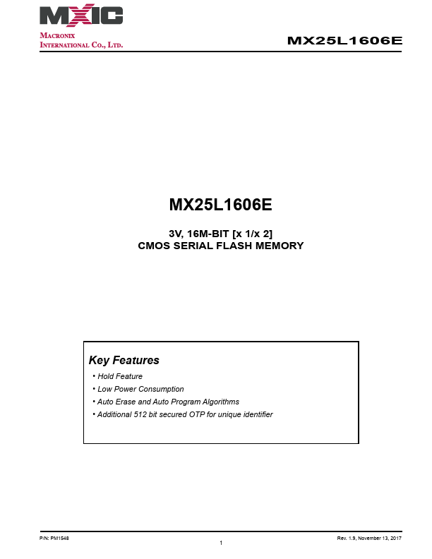 MX25L1606E MXIC