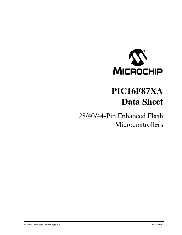 PIC16LF876A Microchip Technology