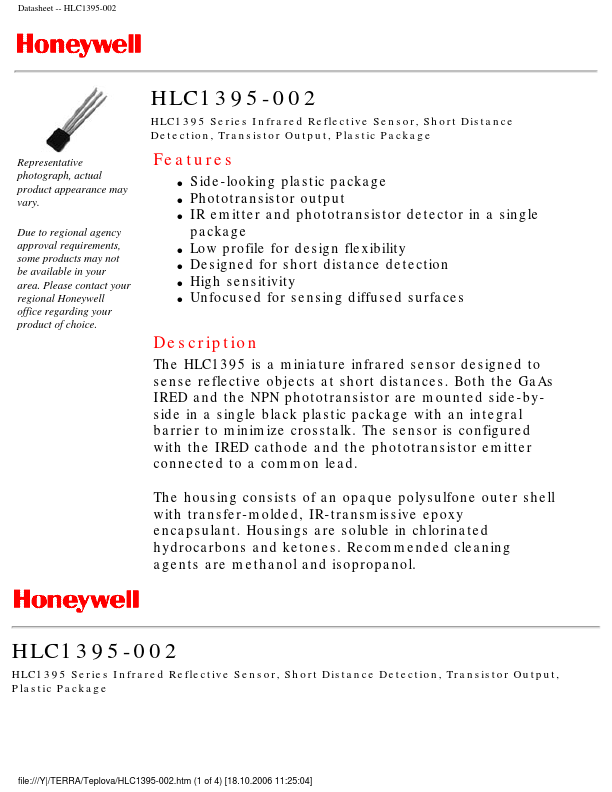 HLC1395-002 Honeywell