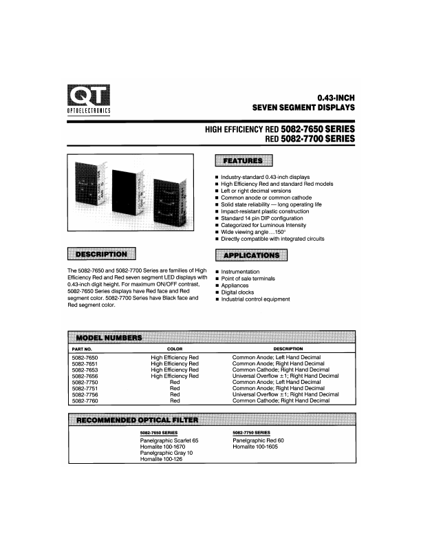 5082-7651 QT Optoelectronics