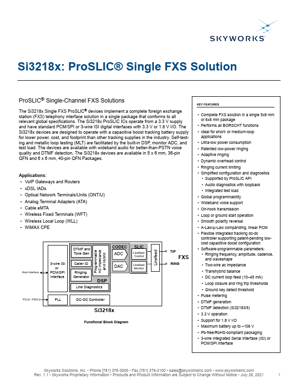 Si32184 Skyworks Solutions