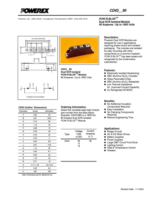 CD4390 Powerex Power Semiconductors