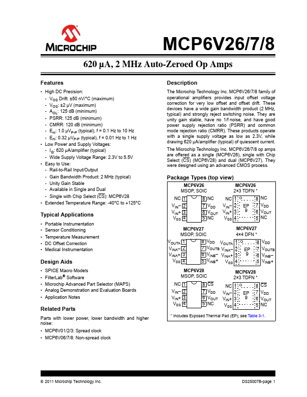 MCP6V27 Microchip