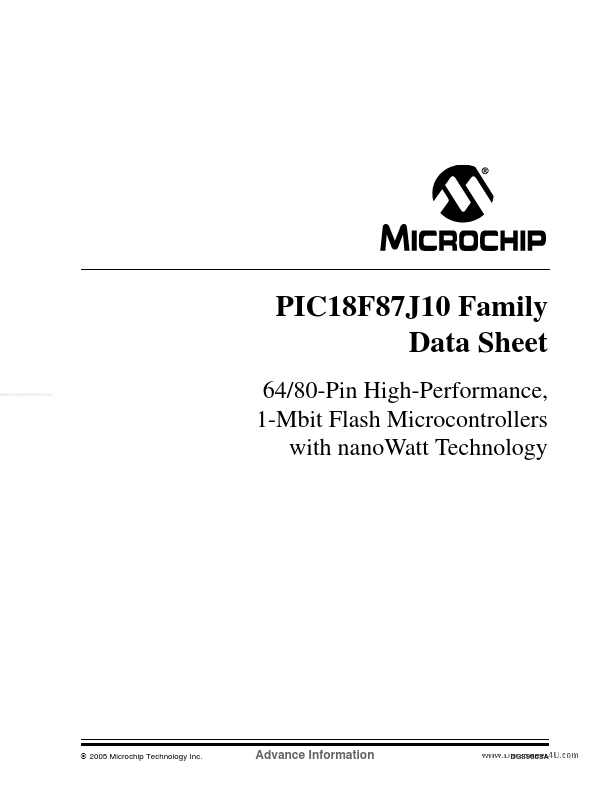 PIC18F87J10 Microchip Technology