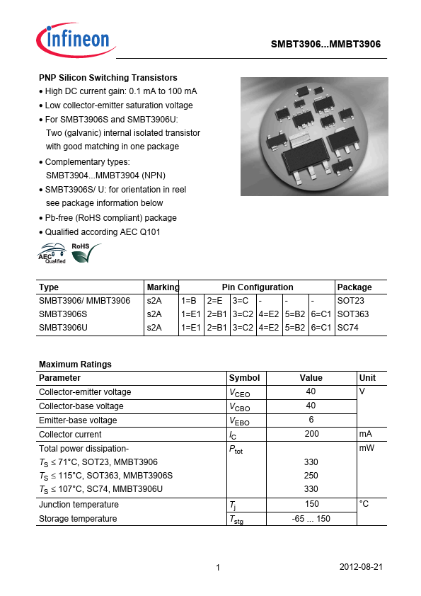 SMBT3906 Infineon Technologies AG