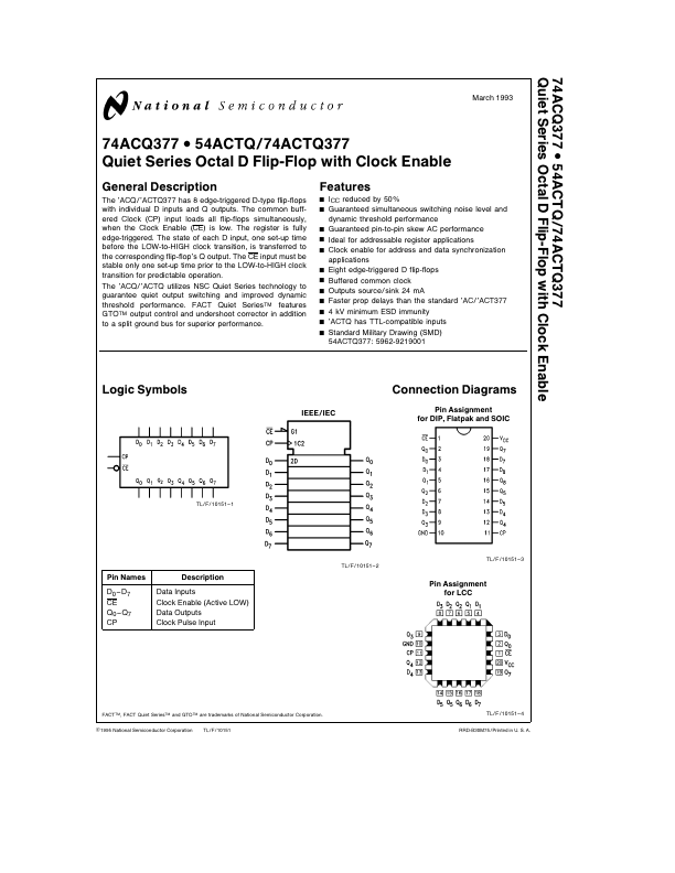 74ACTQ377 National Semiconductor