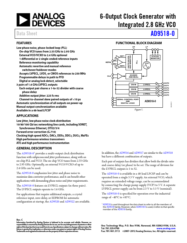 AD9518-0 Analog Devices