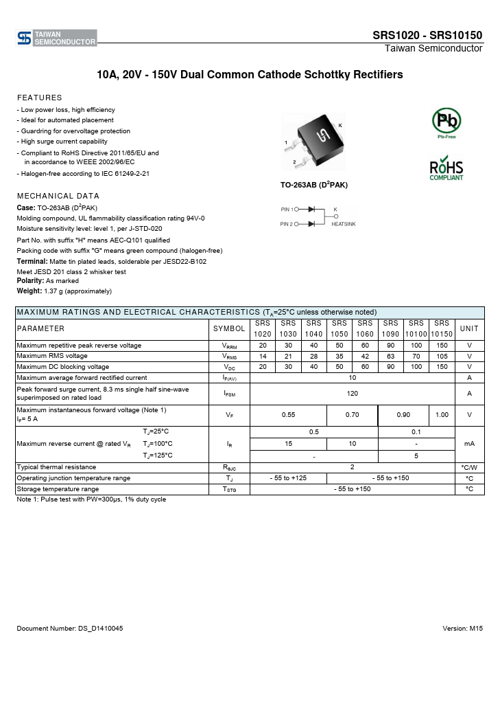SRS1060 Taiwan Semiconductor