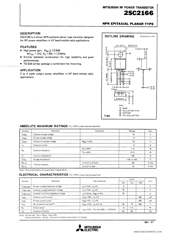 C2166 Mitsubishi Electric Semiconductor