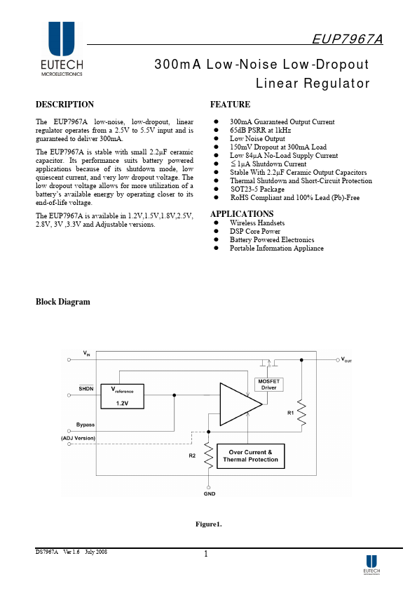 EUP7967A Eutech Microelectronics