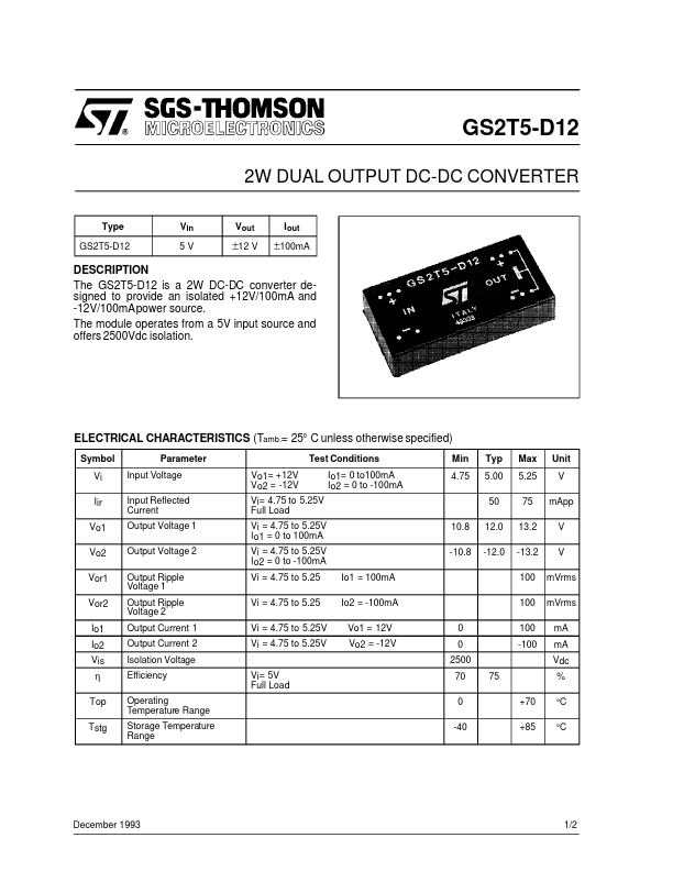 GS2T5-D12 STMicroelectronics