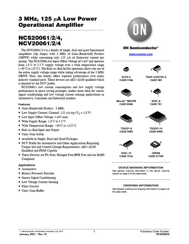 NCV20061 ON Semiconductor