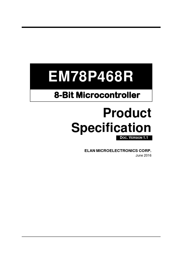 EM78P468R ELAN Microelectronics