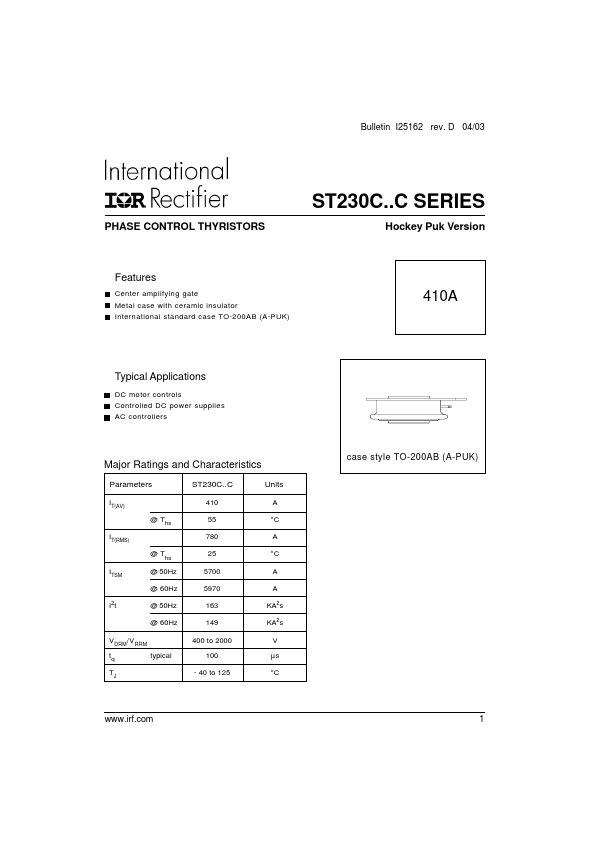ST230C18C International Rectifier