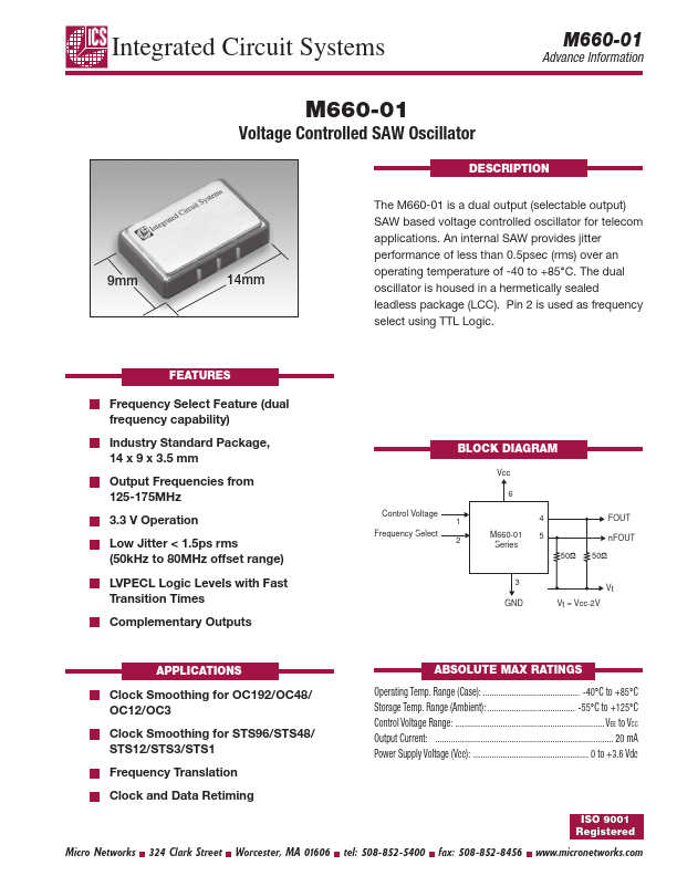 M660-01 Integrated Circuit Systems