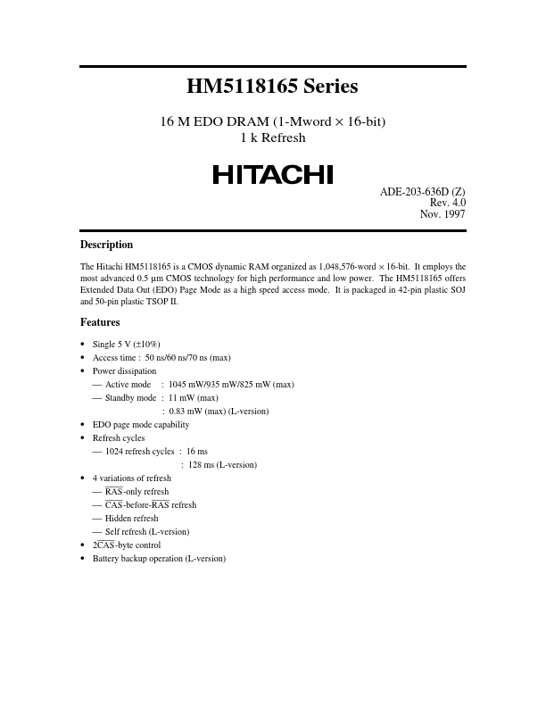 HM5118165 Hitachi